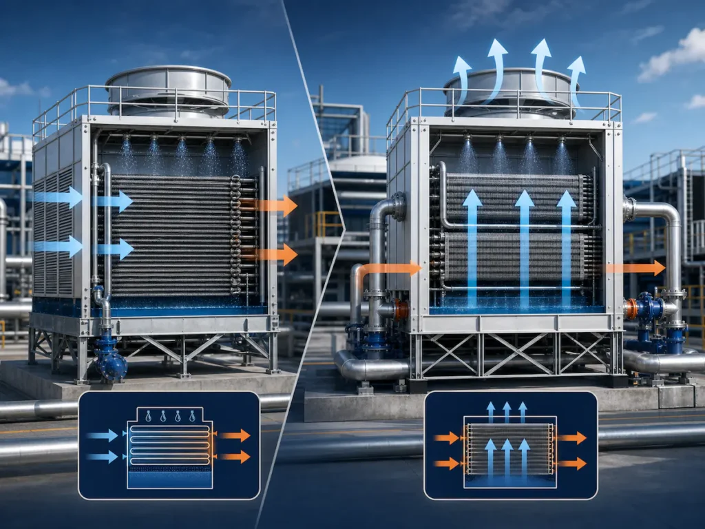 Crossflow vs Counterflow Closed Circuit Cooling Tower